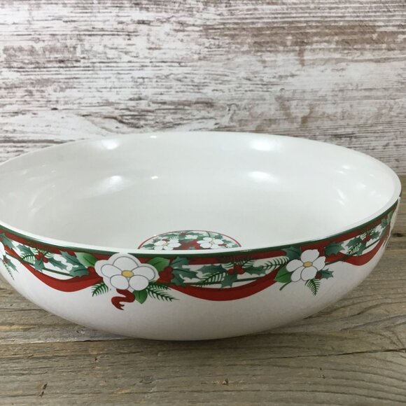 Pfaltzgraff Yuletide Round Vegetable Bowl 8 3/4" X 2 1/4" Christmas-Themed - Picture 8 of 12